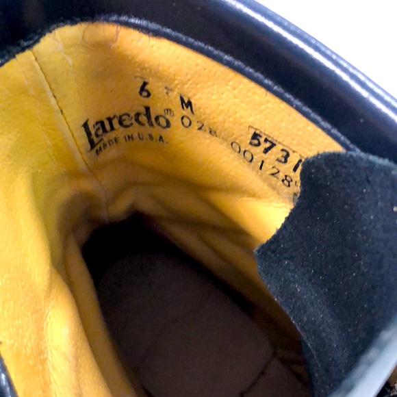 Vintage Laredo Navy Leather Granny Boots 6M - Picture 2 of 11